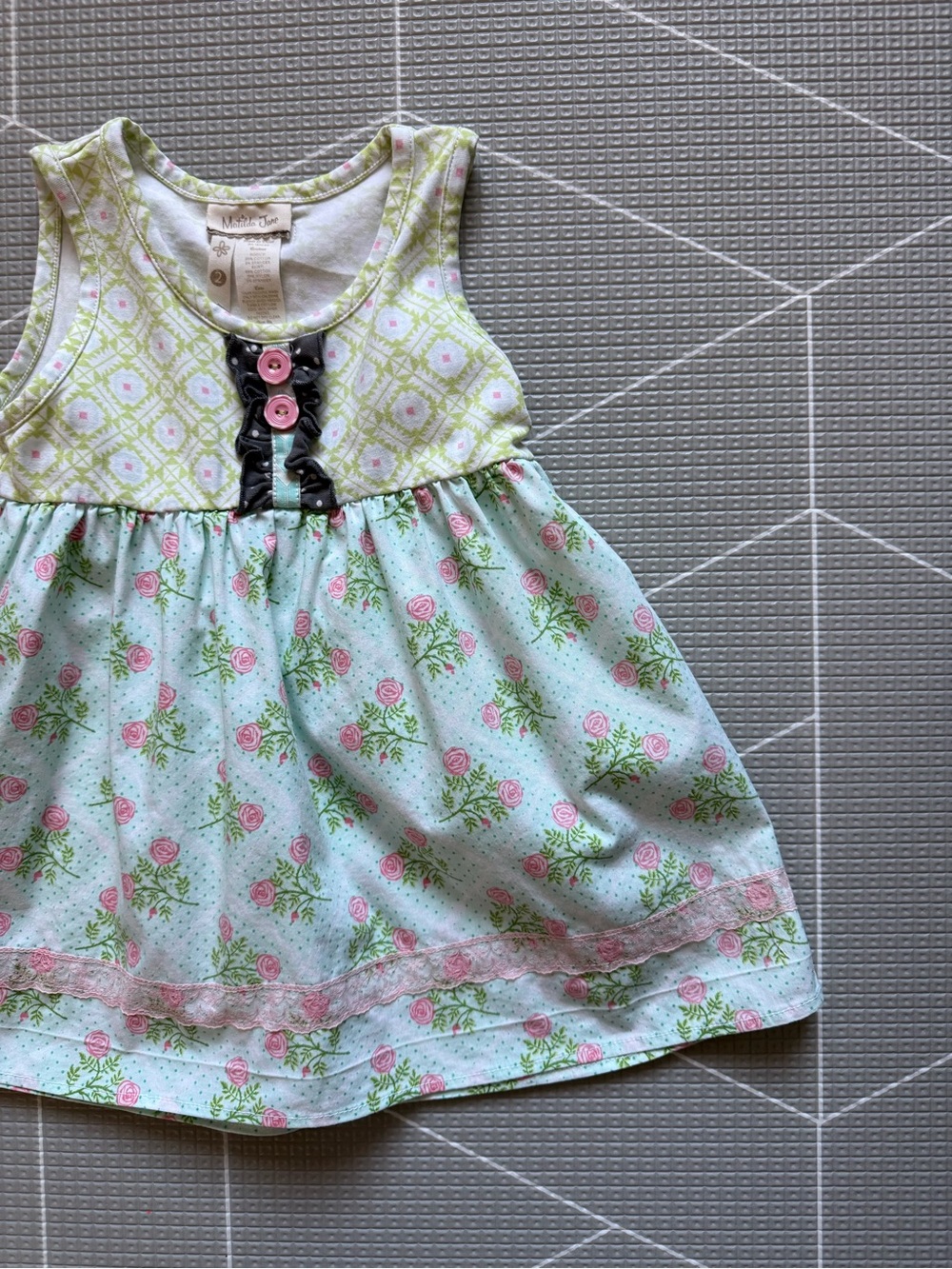 Matilda Jane|Baby girl/toddler summer dress, boho mixed patterns + florals•••2T